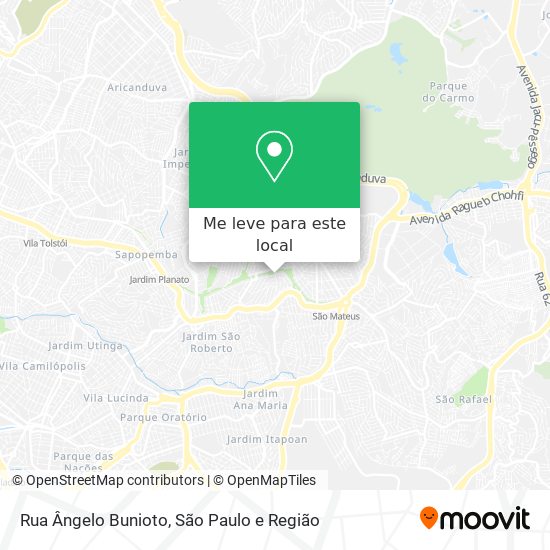 Rua Ângelo Bunioto mapa