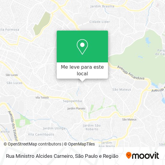 Rua Ministro Alcides Carneiro mapa
