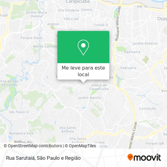 Rua Sarutaiá mapa
