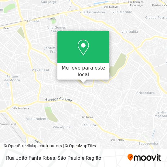 Rua João Fanfa Ribas mapa
