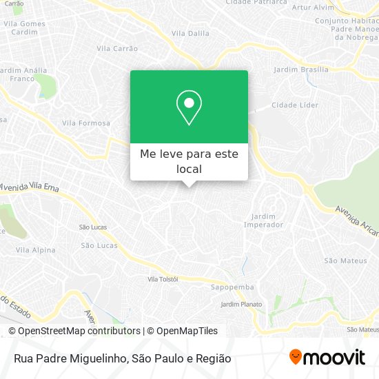 Rua Padre Miguelinho mapa