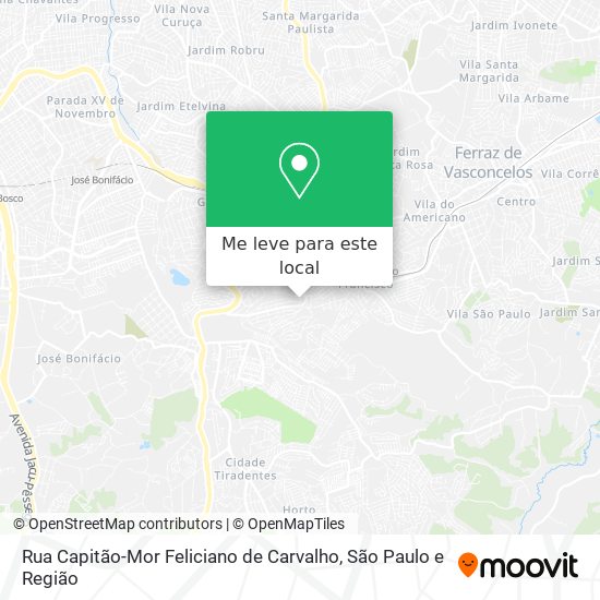 Rua Capitão-Mor Feliciano de Carvalho mapa