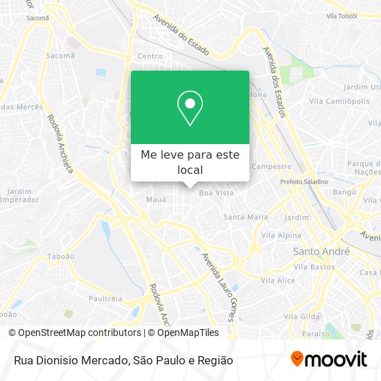 Rua Dionisio Mercado mapa