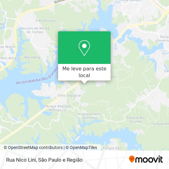 Rua Nico Lini mapa