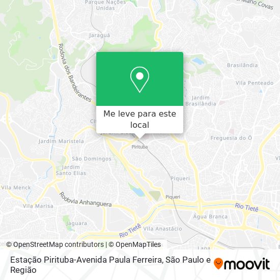 Estação Pirituba-Avenida Paula Ferreira mapa
