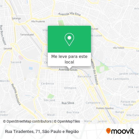 Rua Tiradentes, 71 mapa