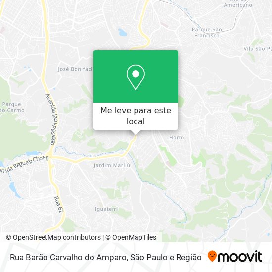 Rua Barão Carvalho do Amparo mapa