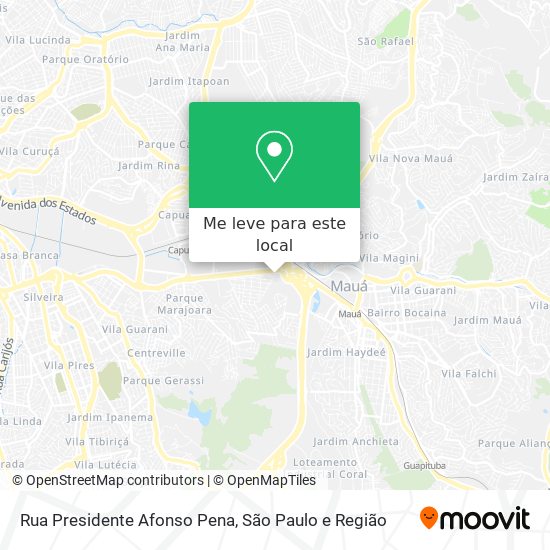 Rua Presidente Afonso Pena mapa