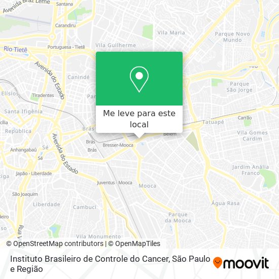 Instituto Brasileiro de Controle do Cancer mapa