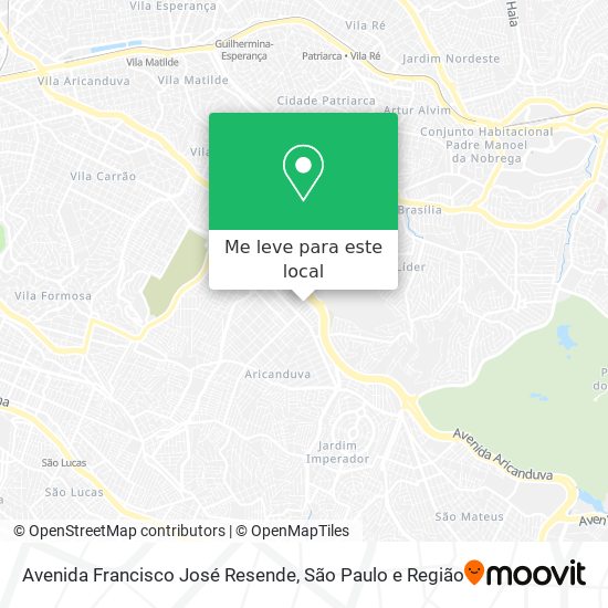 Avenida Francisco José Resende mapa