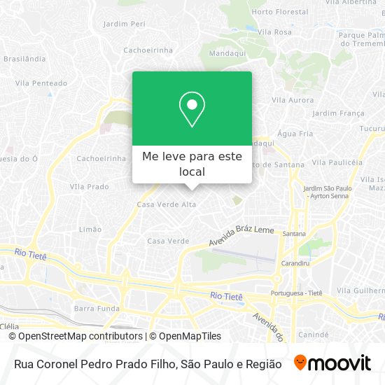 Rua Coronel Pedro Prado Filho mapa