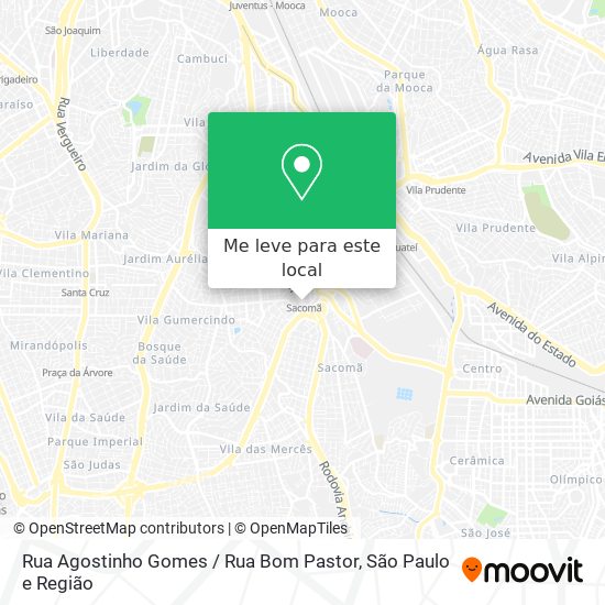 Rua Agostinho Gomes / Rua Bom Pastor mapa