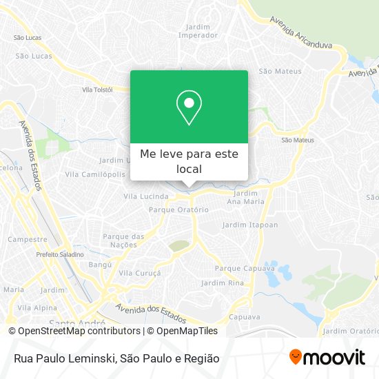 Rua Paulo Leminski mapa