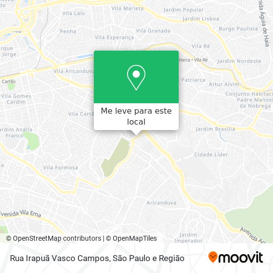 Rua Irapuã Vasco Campos mapa