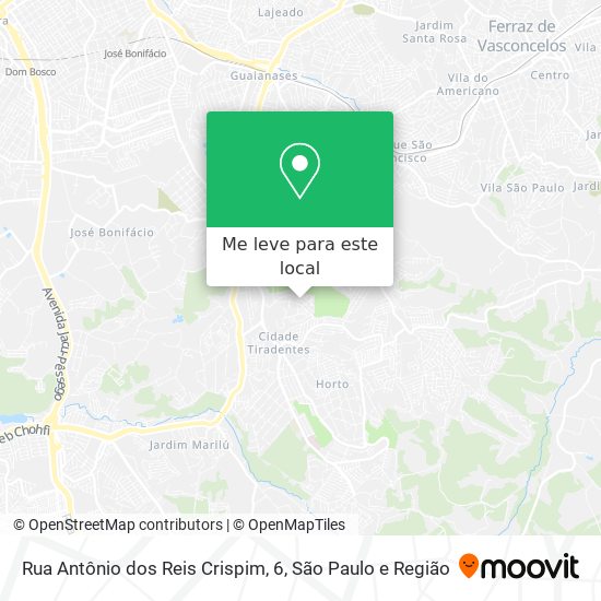 Rua Antônio dos Reis Crispim, 6 mapa
