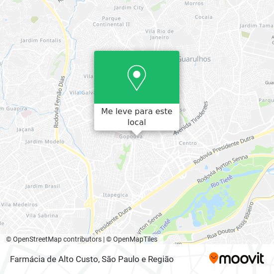 Farmácia de Alto Custo mapa
