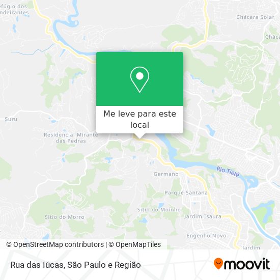 Rua das Iúcas mapa