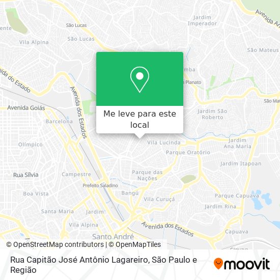 Rua Capitão José Antônio Lagareiro mapa