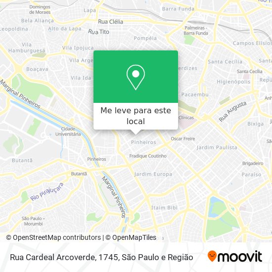 Rua Cardeal Arcoverde, 1745 mapa