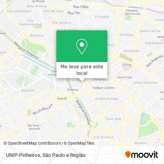 UNIP-Pinheiros mapa