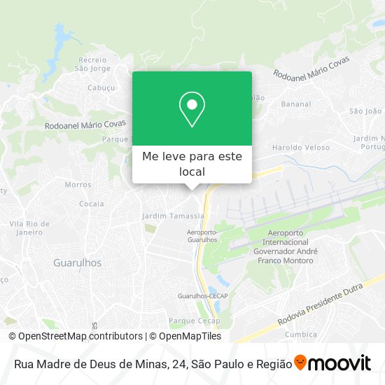 Rua Madre de Deus de Minas, 24 mapa