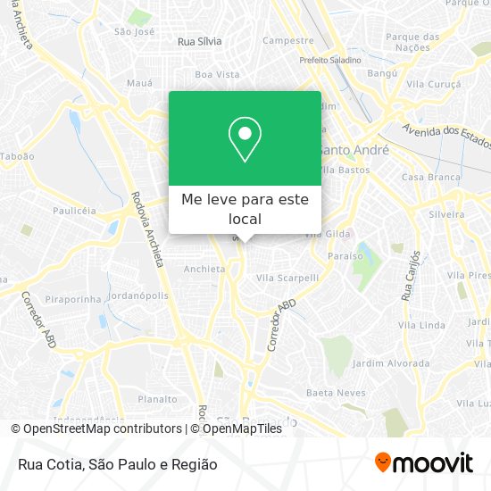 Rua Cotia mapa