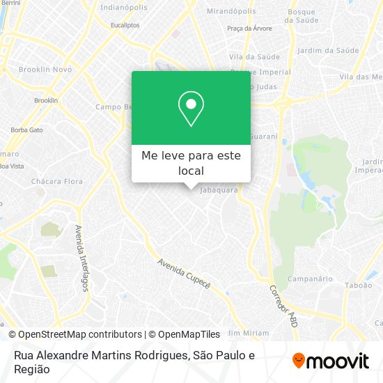 Rua Alexandre Martins Rodrigues mapa