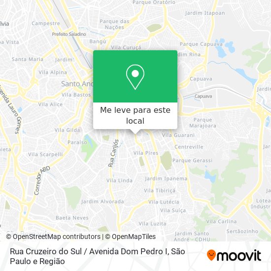 Rua Cruzeiro do Sul / Avenida Dom Pedro I mapa