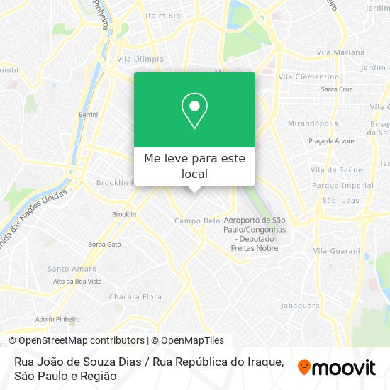 Rua João de Souza Dias / Rua República do Iraque mapa