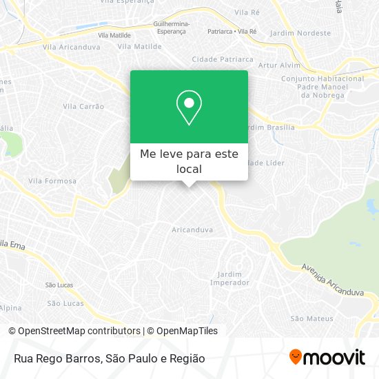 Rua Rego Barros mapa
