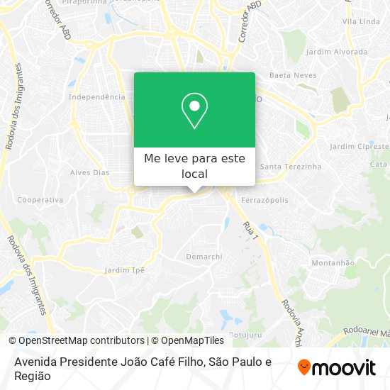 Avenida Presidente João Café Filho mapa