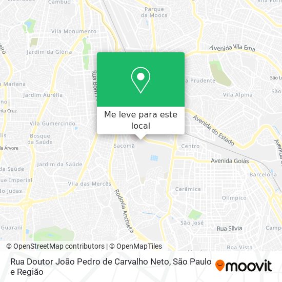 Rua Doutor João Pedro de Carvalho Neto mapa