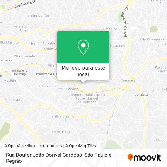 Rua Doutor João Dorival Cardoso mapa