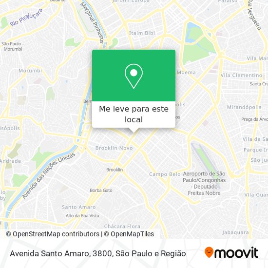 Avenida Santo Amaro, 3800 mapa