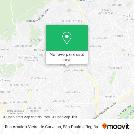 Rua Arnaldo Vieira de Carvalho mapa