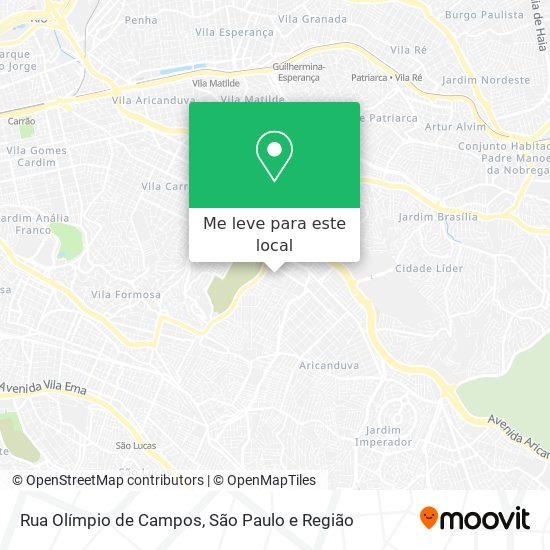 Rua Olímpio de Campos mapa