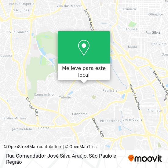 Rua Comendador José Silva Araújo mapa