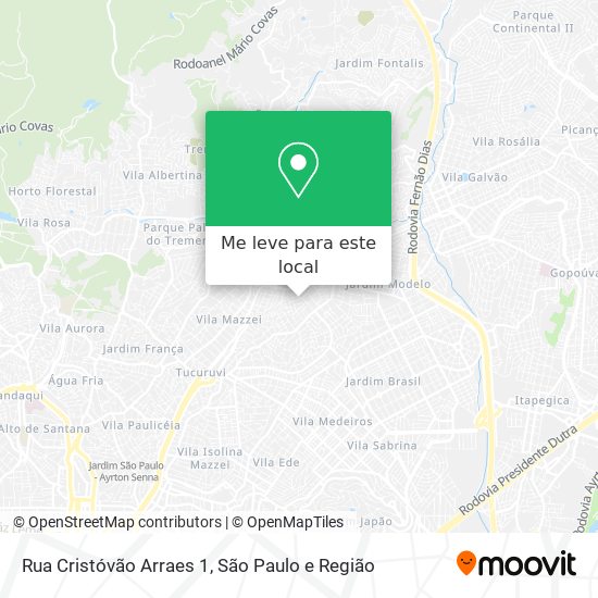 Rua Cristóvão Arraes 1 mapa