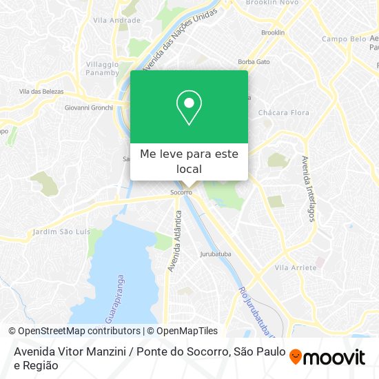 Avenida Vitor Manzini / Ponte do Socorro mapa