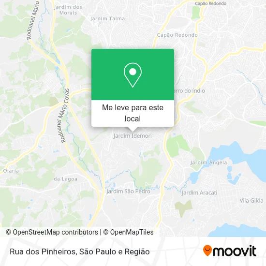 Rua dos Pinheiros mapa