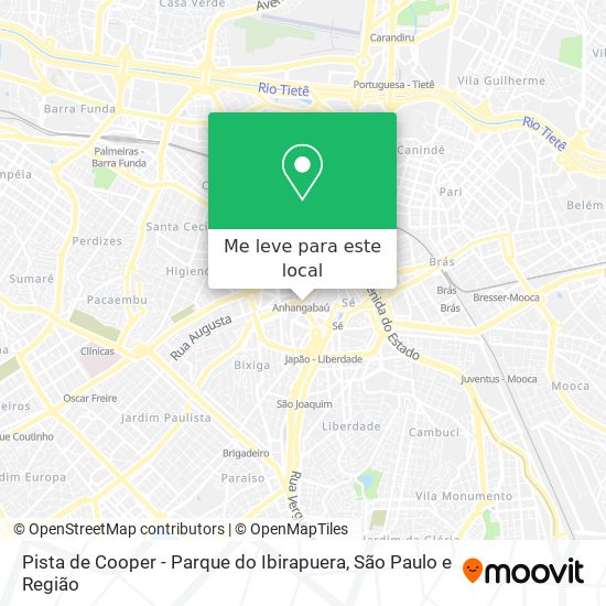 Pista de Cooper - Parque do Ibirapuera mapa