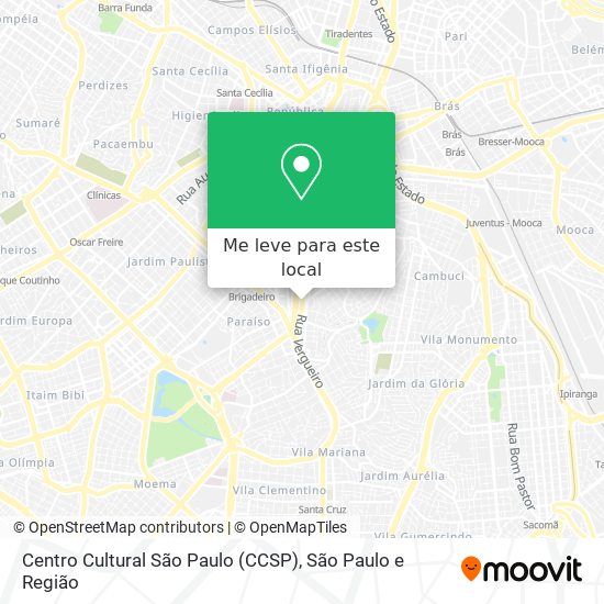 Centro Cultural São Paulo (CCSP) mapa