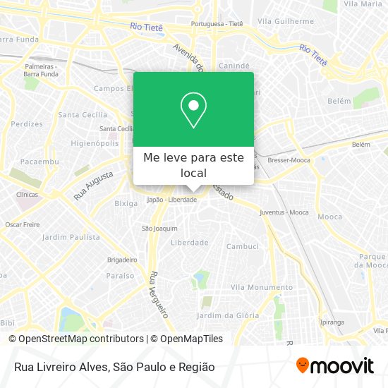 Rua Livreiro Alves mapa