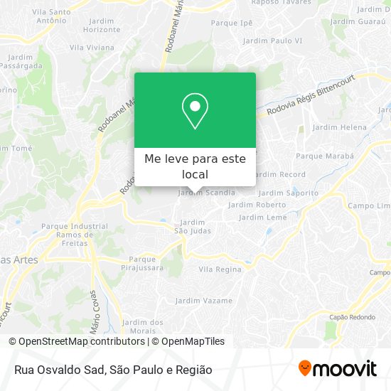 Rua Osvaldo Sad mapa