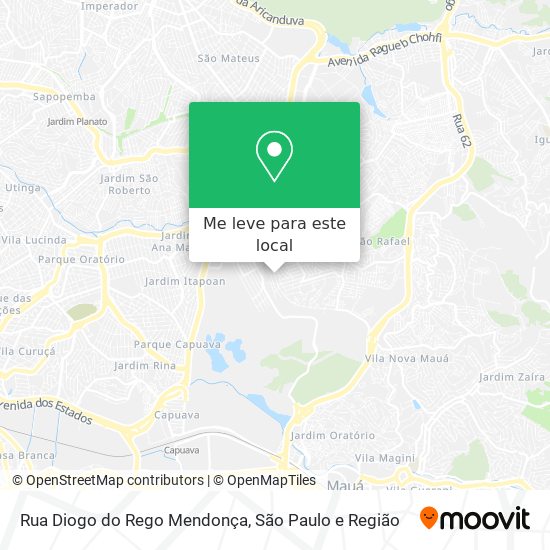 Rua Diogo do Rego Mendonça mapa