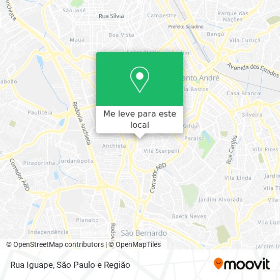Rua Iguape mapa