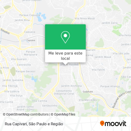 Rua Capivari mapa