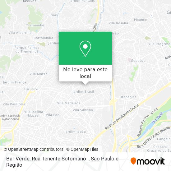 Bar Verde, Rua Tenente Sotomano . mapa