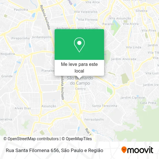 Rua Santa Filomena 656 mapa