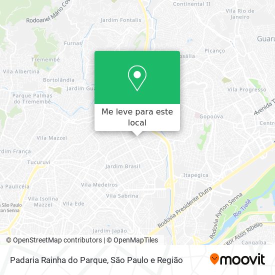 Padaria Rainha do Parque mapa